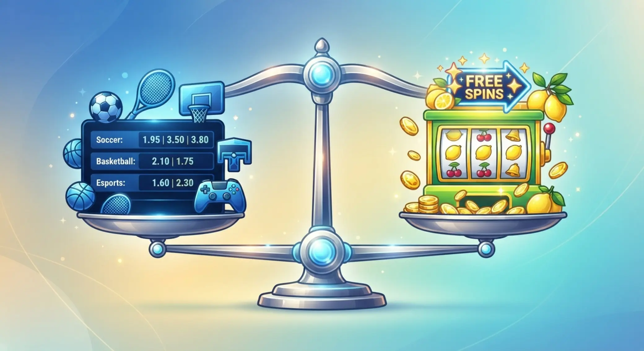 GGbet és Lemon Casino bónuszok mérlegként ábrázolva