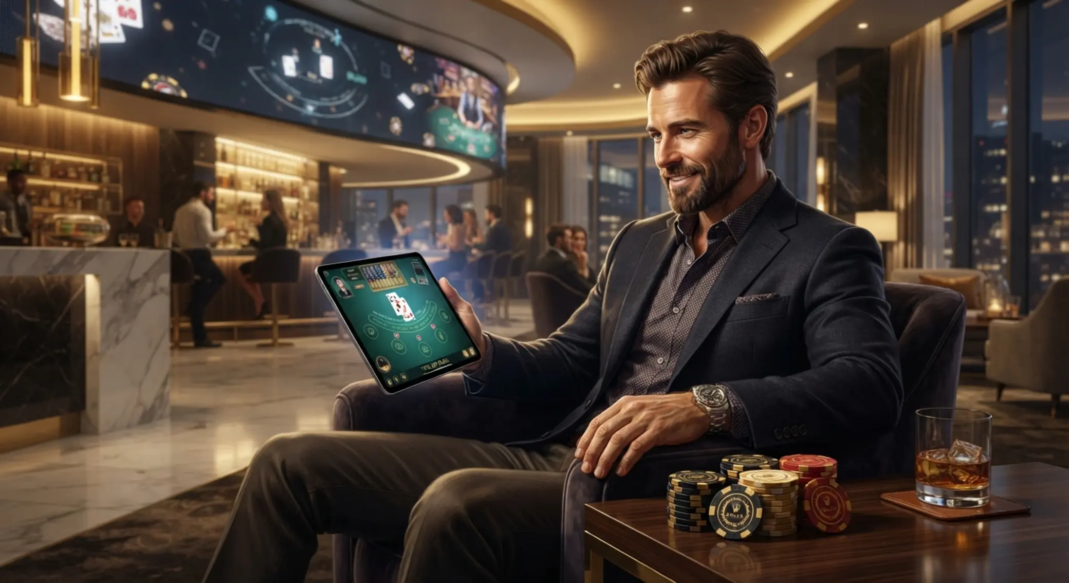 High roller játékos prémium VIP környezetben