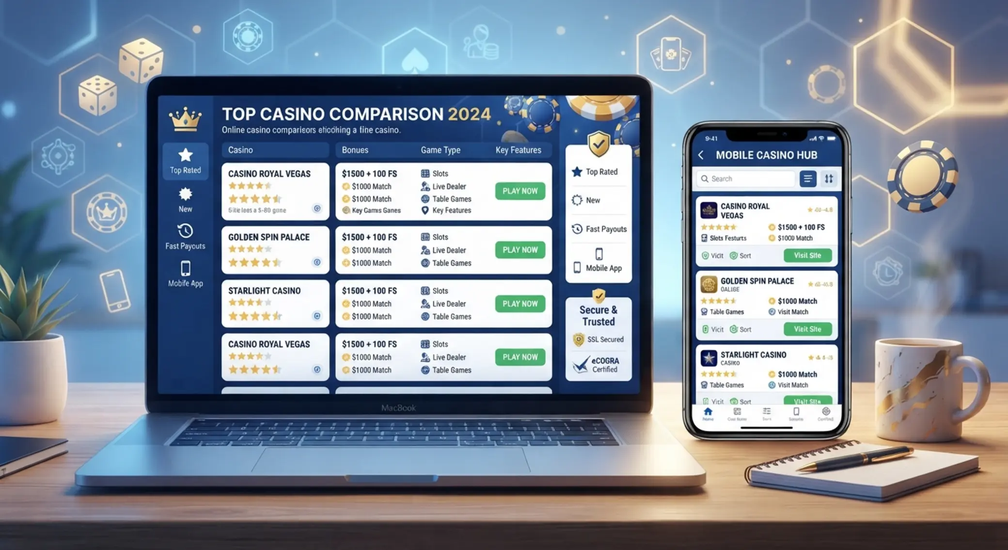 Online kaszinó választási szempontok Online kaszinók összehasonlítása laptopon és mobilon