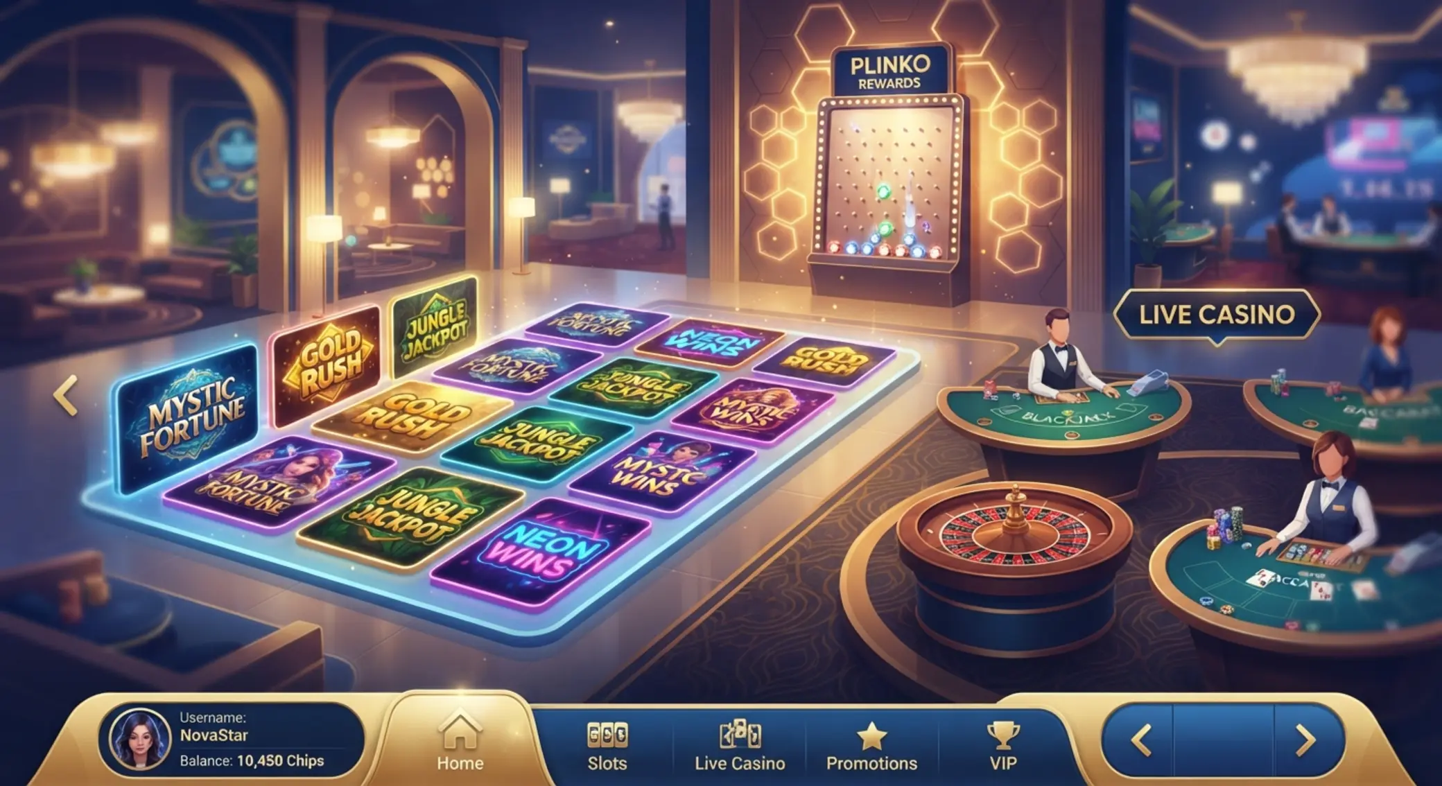 Online kaszinó lobby Plinko utalással