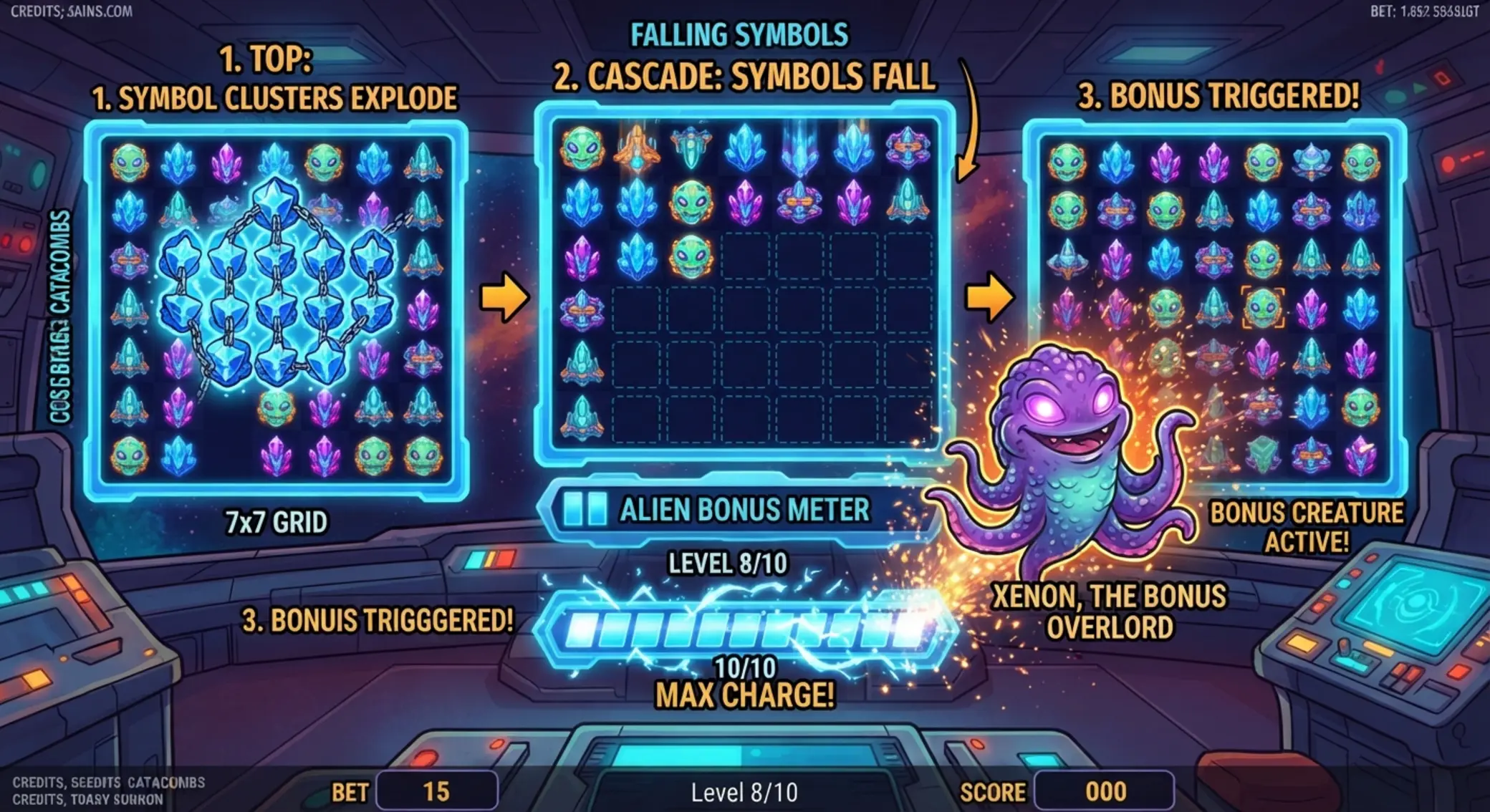 Klaszteres nyerés és láncreakció a Reactoonz mechanikájában